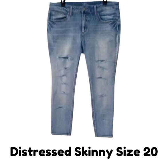 Distressed Skinny Jeans 20P - Picture 1 of 8
